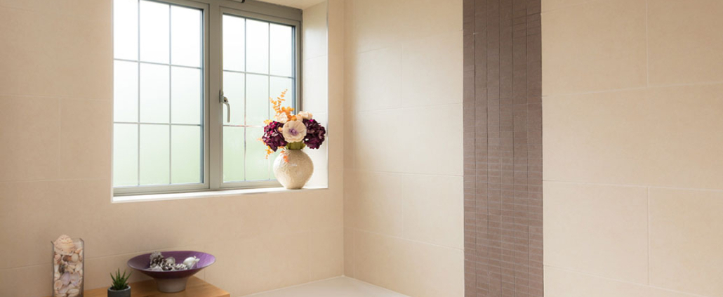 White uPVC casement window in a bright room